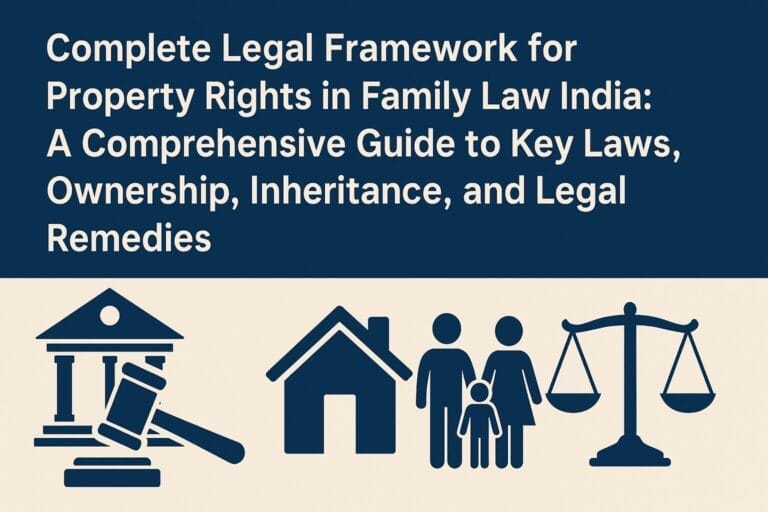 Complete Legal Framework for Property Rights in Family Law India: A Comprehensive Guide to Key Laws, Ownership, Inheritance, and Legal Remedies