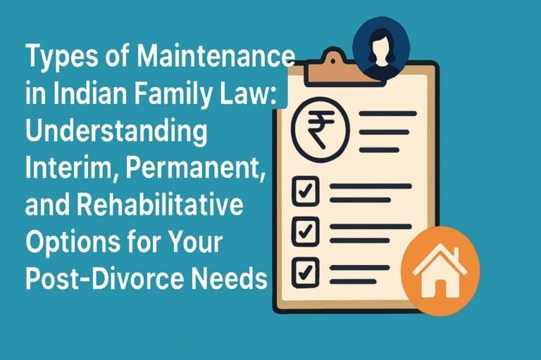 Types of Maintenance in Indian Family Law: Understanding Interim, Permanent, and Rehabilitative Options for Your Post-Divorce Needs