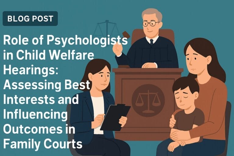 Role of Psychologists in Child Welfare Hearings: Assessing Best Interests and Influencing Outcomes in Family Courts