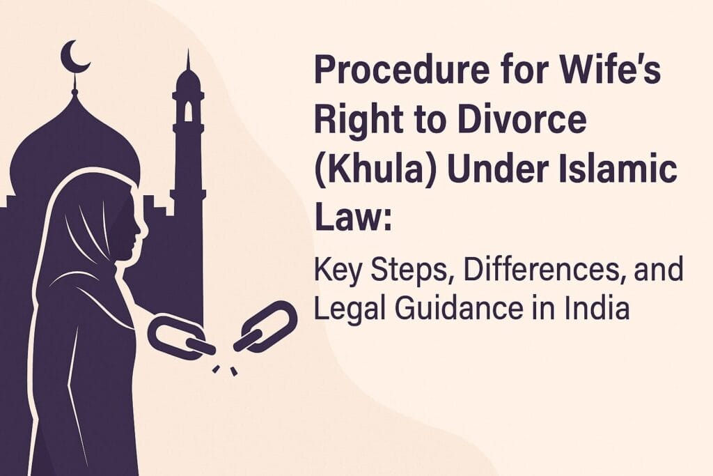 Procedure for Wife’s Right to Divorce (Khula) Under Islamic Law: Key Steps, Differences, and Legal Guidance in India