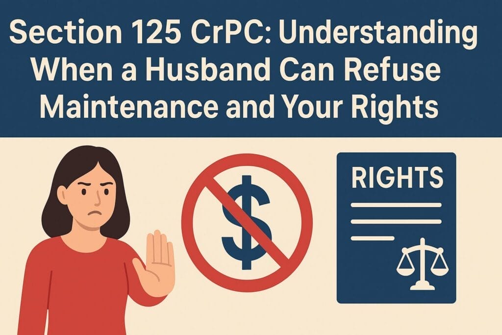 Section 125 CrPC: Understanding When a Husband Can Refuse Maintenance and Your Rights