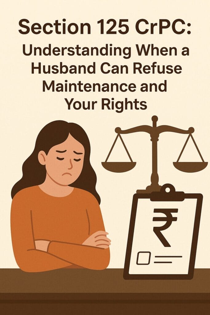 Section 125 CrPC: Understanding When a Husband Can Refuse Maintenance and Your Rights