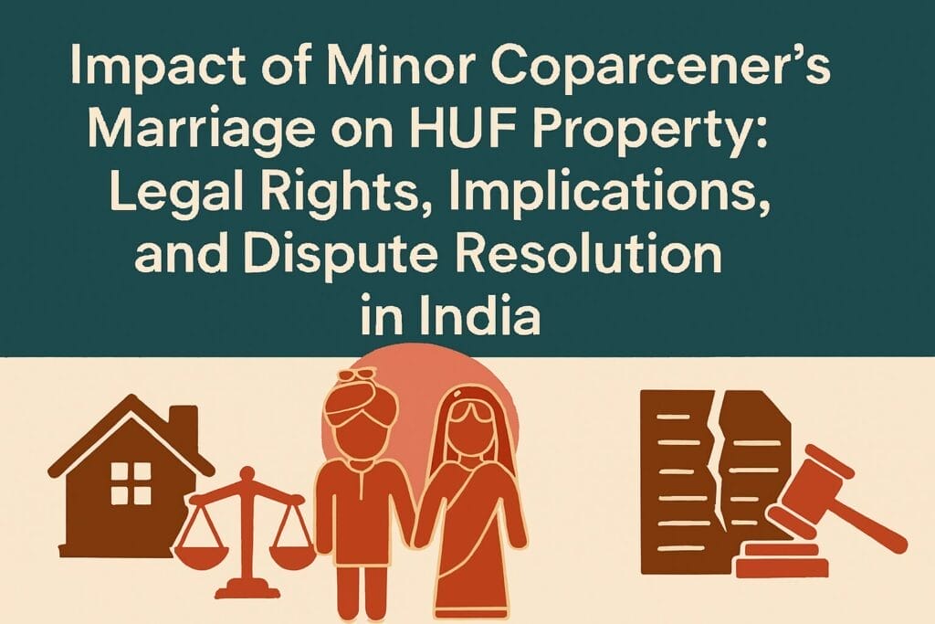 Impact of Minor Coparcener’s Marriage on HUF Property: Legal Rights, Implications, and Dispute Resolution in India