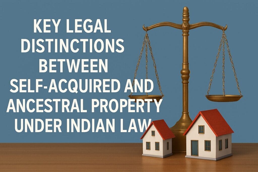 Key Legal Distinctions Between Self-Acquired and Ancestral Property Under Indian Law