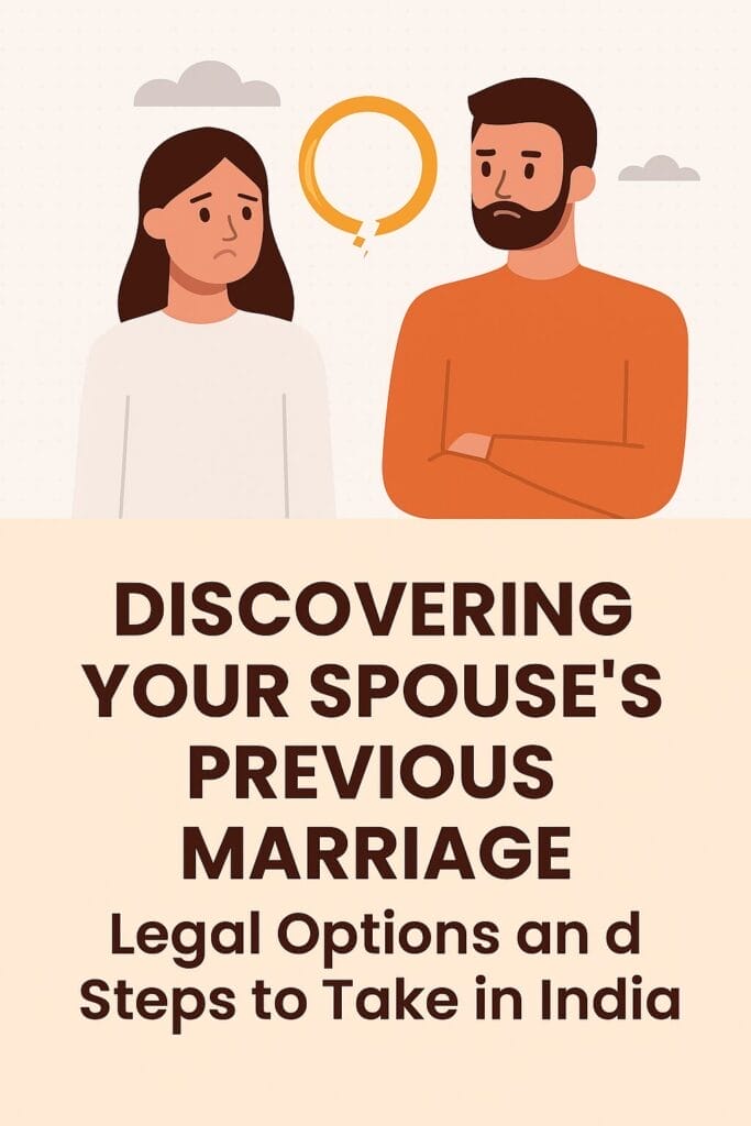 Discovering Your Spouse's Previous Marriage: Legal Options and Steps to Take in India