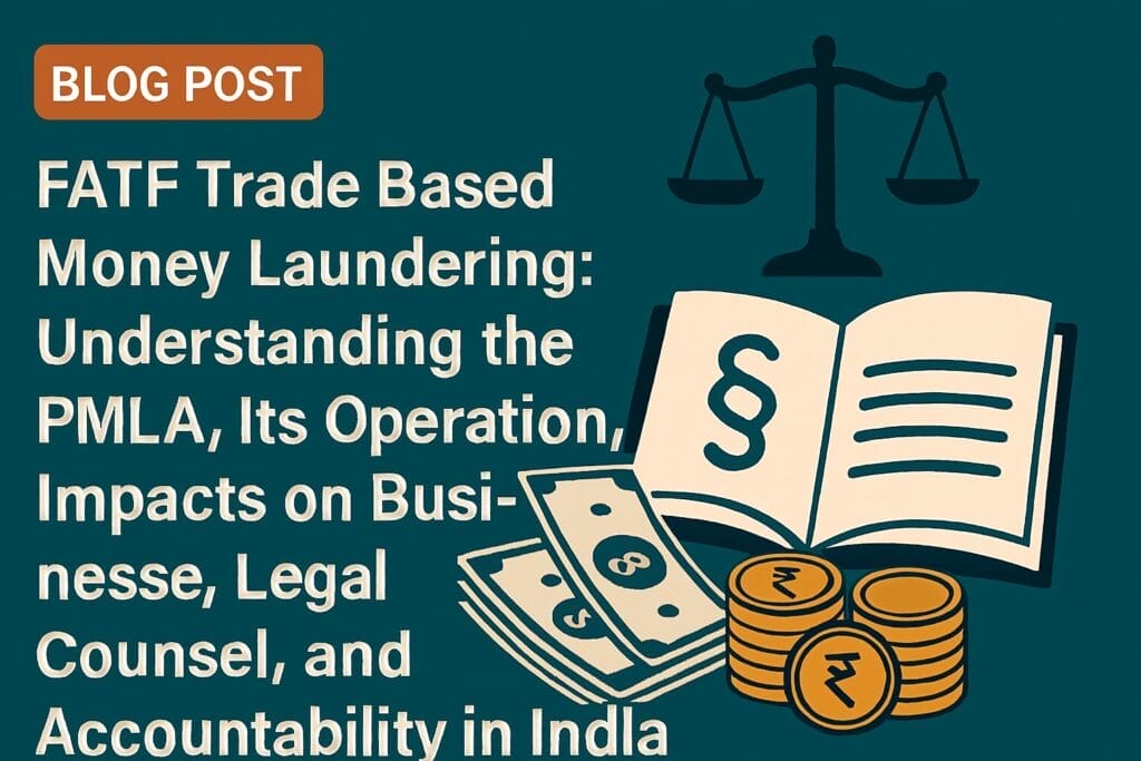 Fatf Trade Based Money Laundering: Understanding the PMLA, Its Operation, Impacts on Businesses, Legal Counsel, and Accountability in India