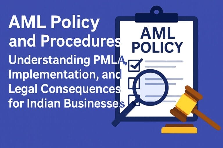 AML Policy and Procedures: Understanding PMLA, Implementation, and Legal Consequences for Indian Businesses