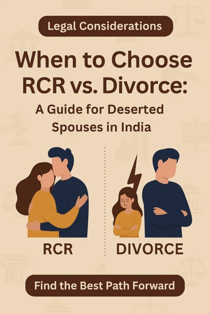 When to Choose RCR vs. Divorce: A Guide for Deserted Spouses in India
